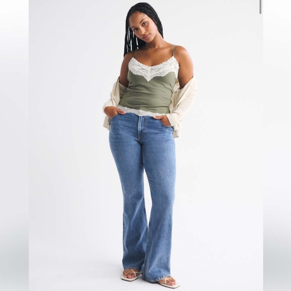 Abercrombie & Fitch curve love high rise bootcut jeans